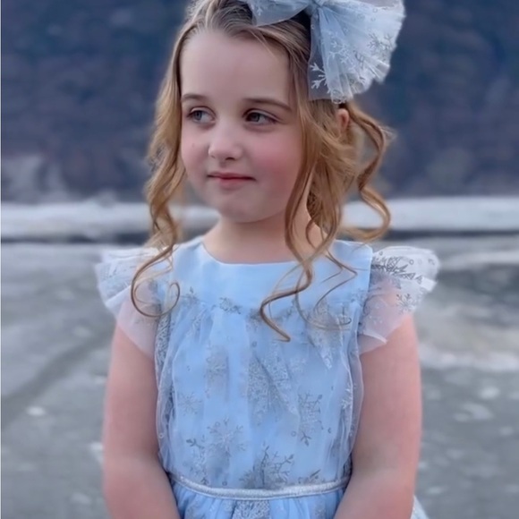 EUC Janie and Jack Disney Frozen Snowflake Dress - Picture 5 of 8